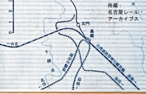 阿里山森林鉄道路線図（嘉義駅周辺）